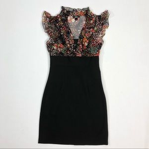 Black and Floral Dress - BCX